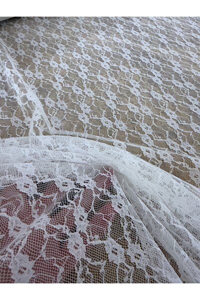 METERİAL 145 cm Wide Black Lace Fabric – Elegant Patterned Lace for Evening G...