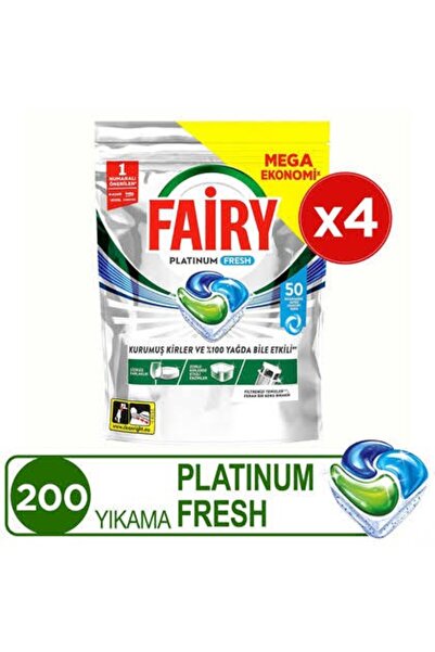 Fairy Platinum Fresh Dishwasher Capsule 50 Washes X4 200 Pcs
