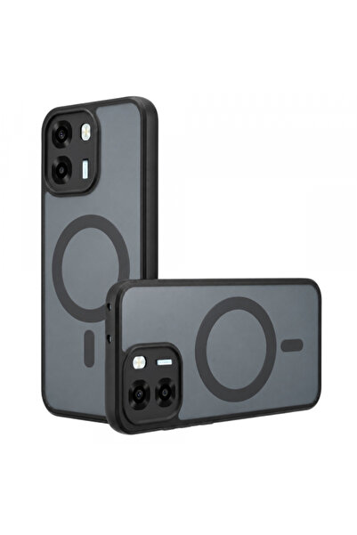 Techsuit Husa MagSafe pentru Oppo A6 4G, Techsuit, PureFrost, Neagra Satinata