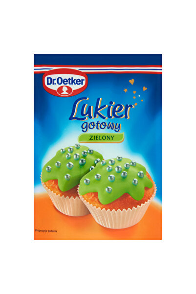 Dr. Oetker Glazura gata preparata verde, Dr. Oetker, 100 g, cu aroma fructata