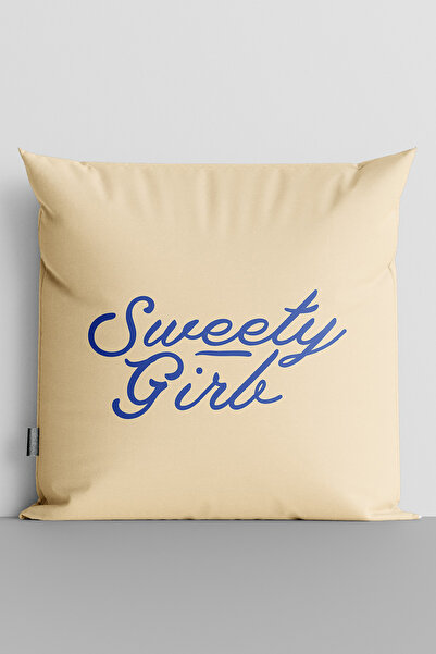 TicaretJet غطاء وسادة مطبوع رقميًا على الوجهين من Sweety Girl - 3465