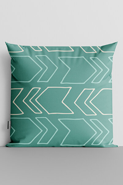 TicaretJet Direction Arrows Double Sided Digital Printed Throw Pillow Cover -...