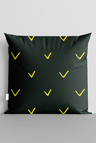 TicaretJet غطاء وسادة مطبوع رقميًا على الوجهين من Yellow Arrows - 7410