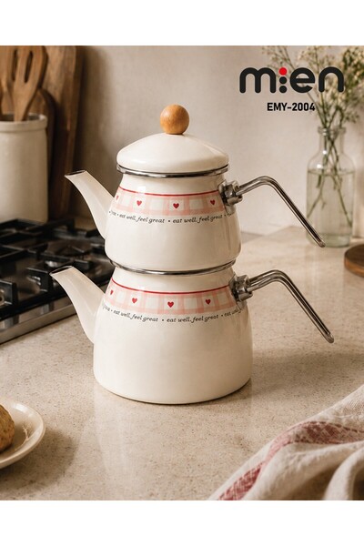 MİEN Cutie Enamel Teapot Set