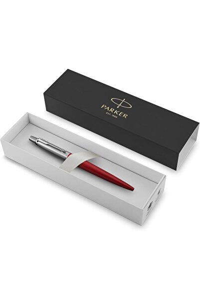 Parker Luxury stainless steel ballpoint pen from Jotter - Kensington Red - Bl...