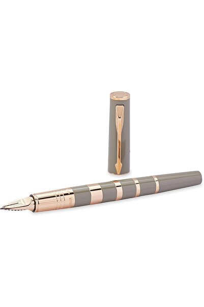 Parker قلم إنجينويتي الذكي من الجيل الخامس، لون رمادي داكن معدني مع حواف ذهبي...