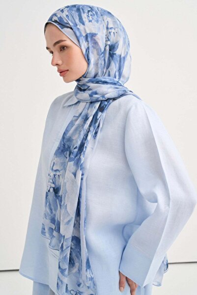 carell Elara Aria Viscose Shawl Blue