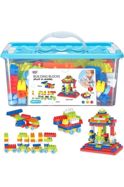 Home Smart Building Blocks Play and Learn for Toddlers Assorted Color Plastic...
