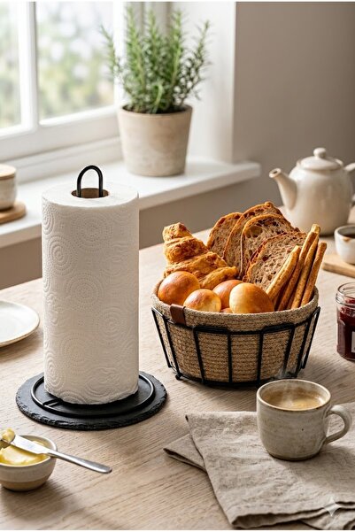 Edora Home Σετ 2 τεμαχίων Μαύρη όρθια χάρτινη θήκη για χαρτοπετσέτες, Οβάλ γω...