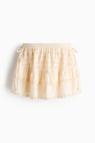 H&M Broderie anglaise cotton mini skirt