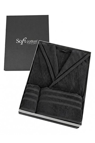 Soft Cotton created by Gökhan Stripe Bornoz Set