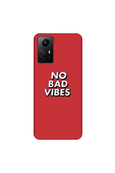 Other Xiaomi Redmi Note 12s No bad vibes Red Colored Silicone TPU Θήκη