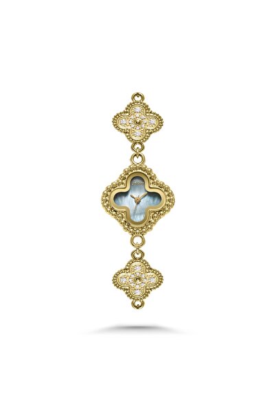 catera Women's Watch with Gold Steel Strap and Blue Dial
