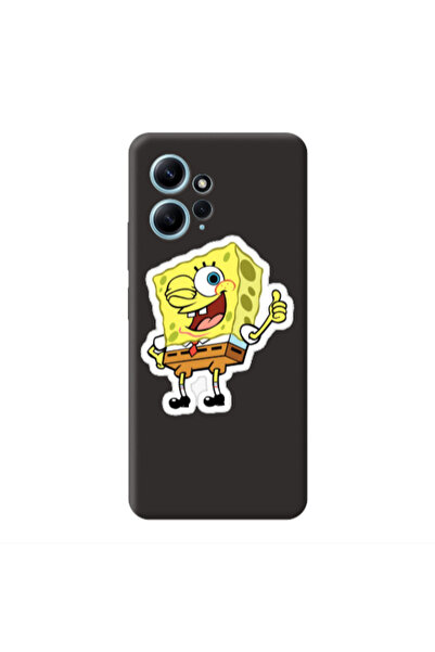 Other Xiaomi Redmi Note 12 4G spongebob2 Black Colored Silicone TPU Θήκη