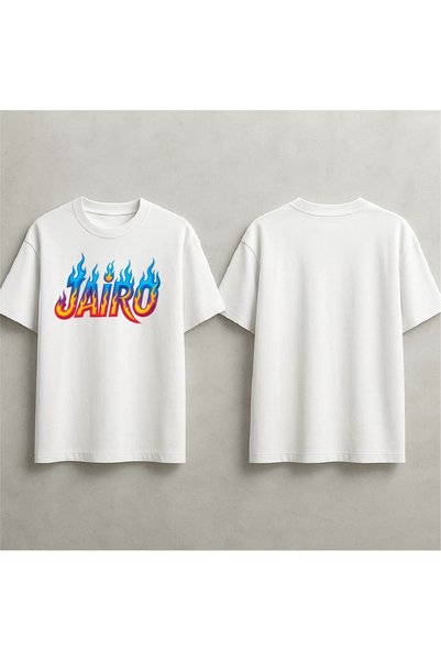 EFEVRA Jairo Flame Printed Oversized T-Shirt