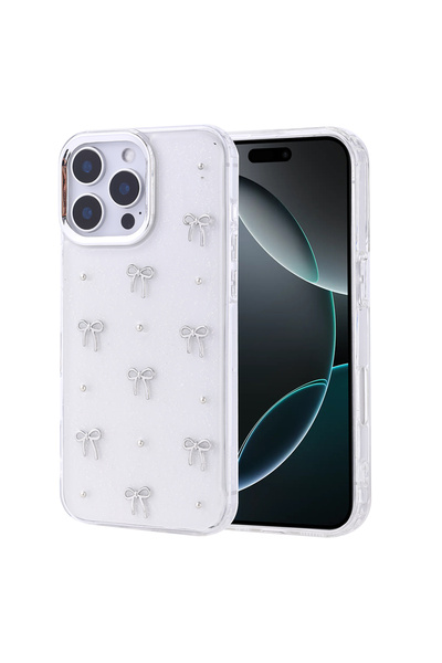Ummeslem غطاء متوافق مع هاتف Apple iPhone 16 Pro بتصميم وسادة هوائية شفاف لامع