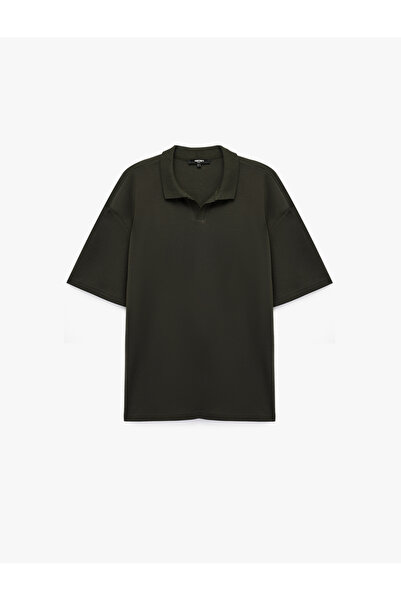 Koton Cotton Short Sleeve Comfortable Fit Polo Collar T-Shirt