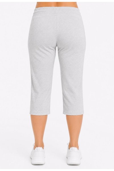 AXXEL Women's Light Gray Melange 2 Thread Capri Bottom-K292