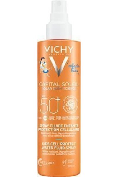 Vichy Capital Soleil Water Fluid Spray Παιδικό Αντηλιακό SPF50+ 200ml