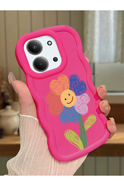 Hontinga Redmi 15C 5G Uyumlu Kılıf kamera koruyucu Kırmızı Silikon Couple Tel...