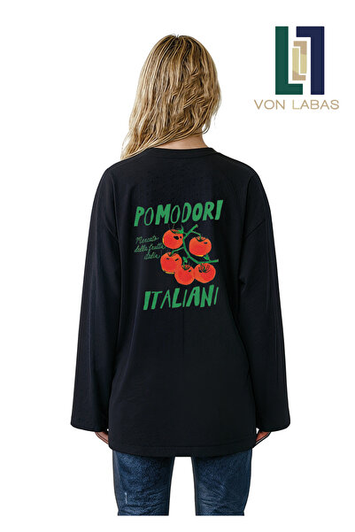 Grafftee Clothing Country Aesthetic (με θέμα τις χώρες) Μαύρο μακρυμάνικο μπλ...
