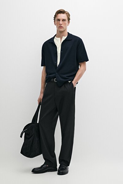 Massimo Dutti Kısa kollu düğmeli triko hırka