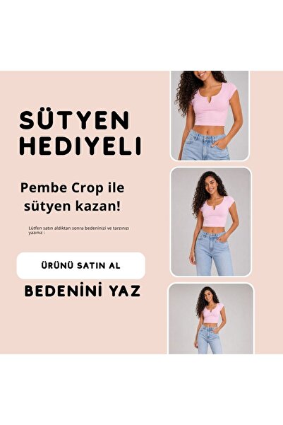 Leorina Red Crop Women's Top with Bra Gift