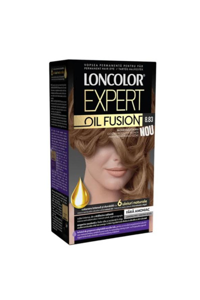 Loncolor Expert Vopsea de Par Permanenta Fara Amoniac - Oil Fusion, nuanta 8....