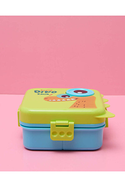 REDTAG Green and Blue And Dinosaur Print Lunch Box