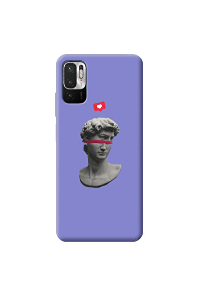 Other Xiaomi Redmi Note 10 Pro 5G Half statue Purple Colored Silicone TPU Θήκη