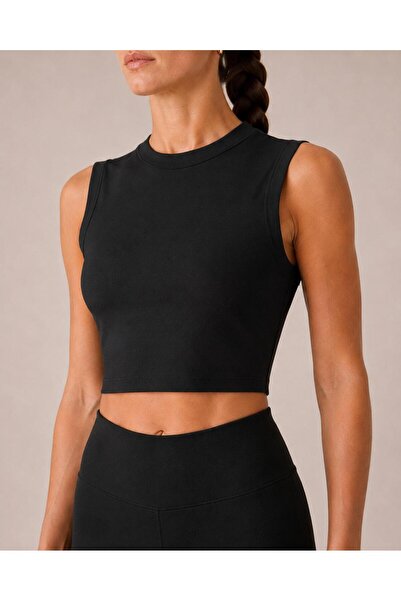 Tria Body Women's Zero Sleeve Crew Neck Crop Body |   Full Fit Sports Crop At...