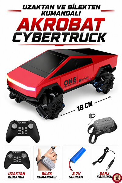 giffy Oyuncak Uzaktan Kumandalı Şarjlı Akrobat Cybertruck Araba 4x4 Drift Ara...