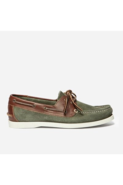Tbs Phenis Green White Boat Shoes