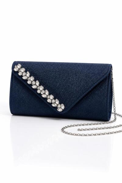 Ludira Women's Silvery Stone Evening Dress Engagement Wedding Graduation Event Sleeve and Hand Bag