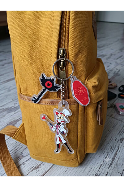 OWLBAG COMPANY OWL BAG Hazbin Hotel serisi Lucifer Morningstar desenli acryli...
