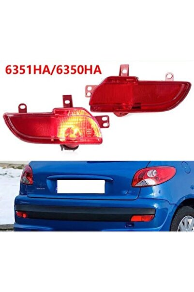 İSACO Peugeot 206+ Plus Arka Reflektör SOL-SAĞ 2009-2014 EB OTO