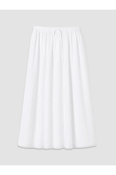 LC Waikiki Rmz Gi̇yi̇m Farkiyla Waist Drawstring Flared Skirt