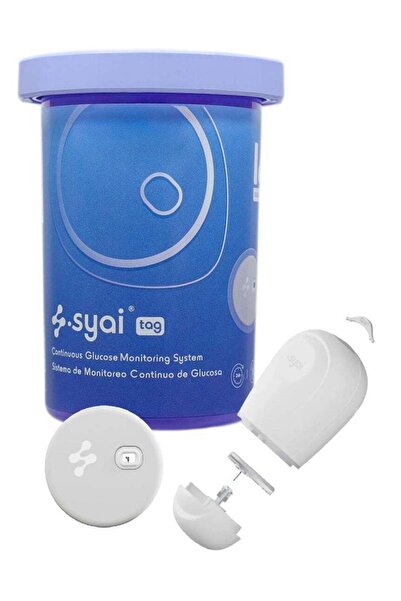 Syai Tag Continuous Glucose Monitoring System with AI - High Precision 14-Day...
