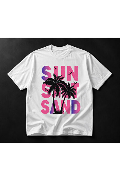 HESCO Women/Men Unisex T-Shirt – Sun Salt Sand Large Front Print 100% Cotton ...