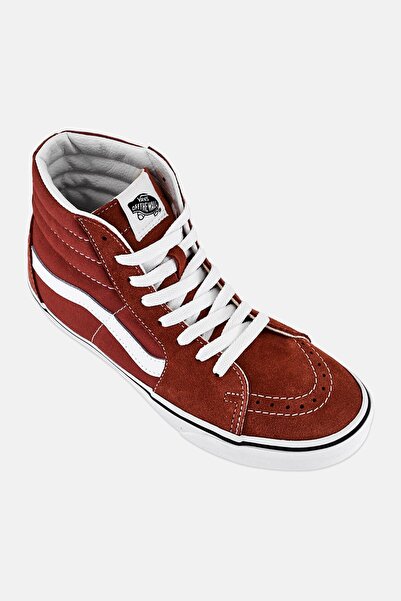 Vans حذاء للأولاد من Kids Boy Sk8 Hi Lace Up للاستخدام الخارجي، لون صدئ