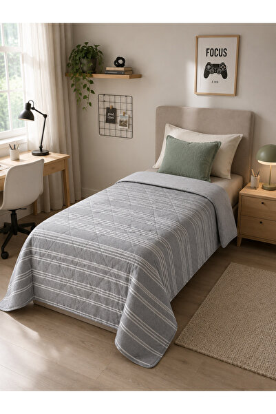 Nilyso Home Single Thin Quilted Summer Quilt 155 × 215 cm Lightweight Filling...