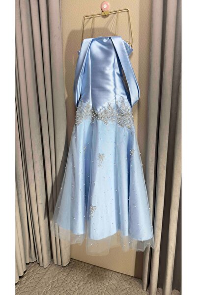 To Be Light Blue Evening Party Dress