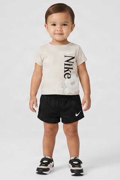 Nike Toddlers Girl 2 Pcs Graphic Print T-shirt And Shorts Set, Multicolor