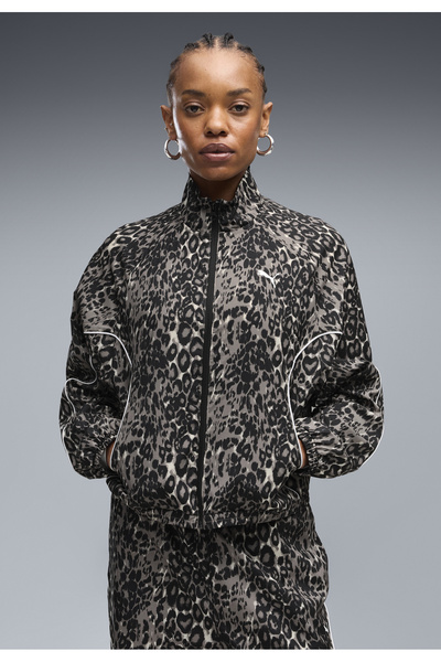 Puma Sport Relaxed Animal Printed Full-Zip Jacke