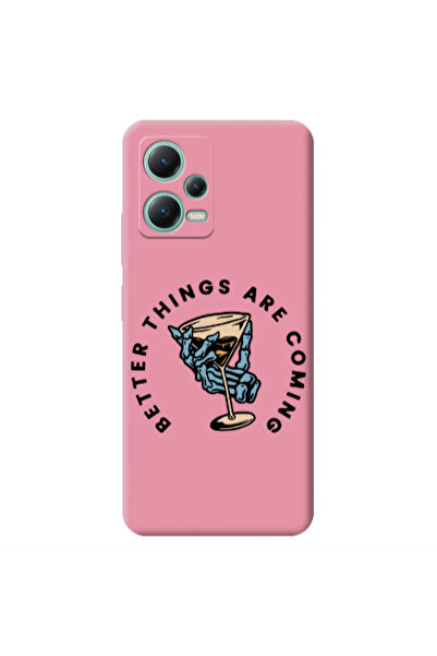 Other Xiaomi Redmi Note 12 Pro 5G Better Things Are Coming Pink Colored Silic...