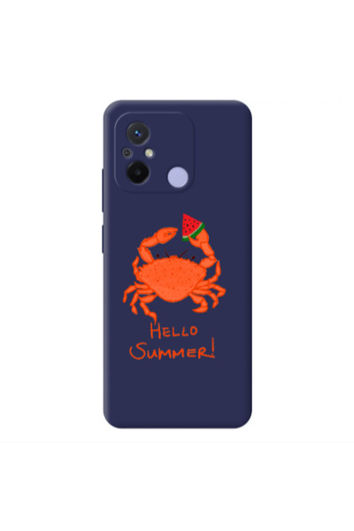 Other Xiaomi Redmi 12C Hello Summer! Dark blue Colored Silicone TPU Θήκη