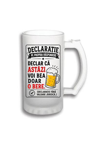 peGiftuiala Halbă Bere Personalizată 500 ml – Declarație pe Propria Răspundere