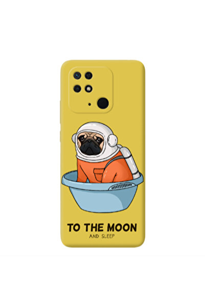 Other Xiaomi Redmi 10C To the moon Yellow Colored Silicone TPU Θήκη