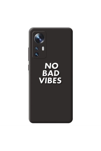 Other Xiaomi Mi 12 No bad vibes Black Colored Silicone TPU Θήκη