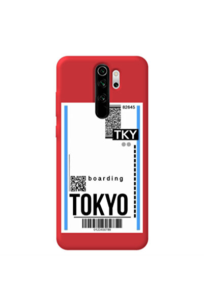 Other Xiaomi Redmi Note 8 Pro Tokyo Boarding Red Colored Silicone TPU Θήκη